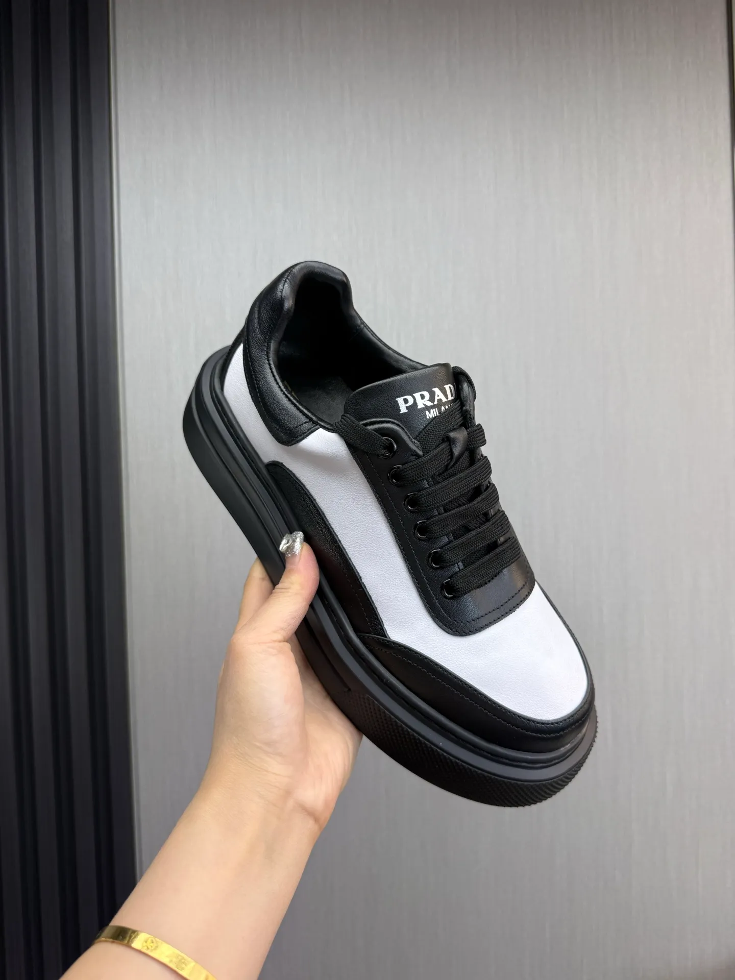 Men's shoes 💰440💰 PRADA【Prada】Men's new casual shoes ⬆️Imported cowhide + genuine leather lining. Anti-slip outsole, 38-44 (customized at 45)